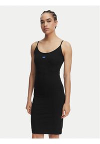 Hugo - HUGO Sukienka letnia Narya 50563766 Czarny Slim Fit. Kolor: czarny. Materiał: bawełna. Sezon: lato #1