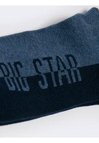 Big-Star - Stopki męskie z logo BIG STAR granatowe Gryson 403. Kolor: niebieski. Materiał: bawełna