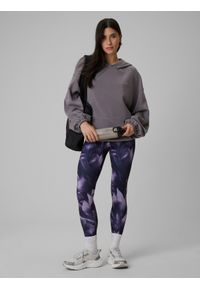4f - 4F Legginsy dzianinowe damskie - multikolor XS. Okazja: na spacer, na co dzień, do domu. Stan: podwyższony. Kolor: wielokolorowy. Materiał: dzianina. Długość: do kostek. Wzór: nadruk. Styl: casual, klasyczny. Sport: turystyka piesza #1