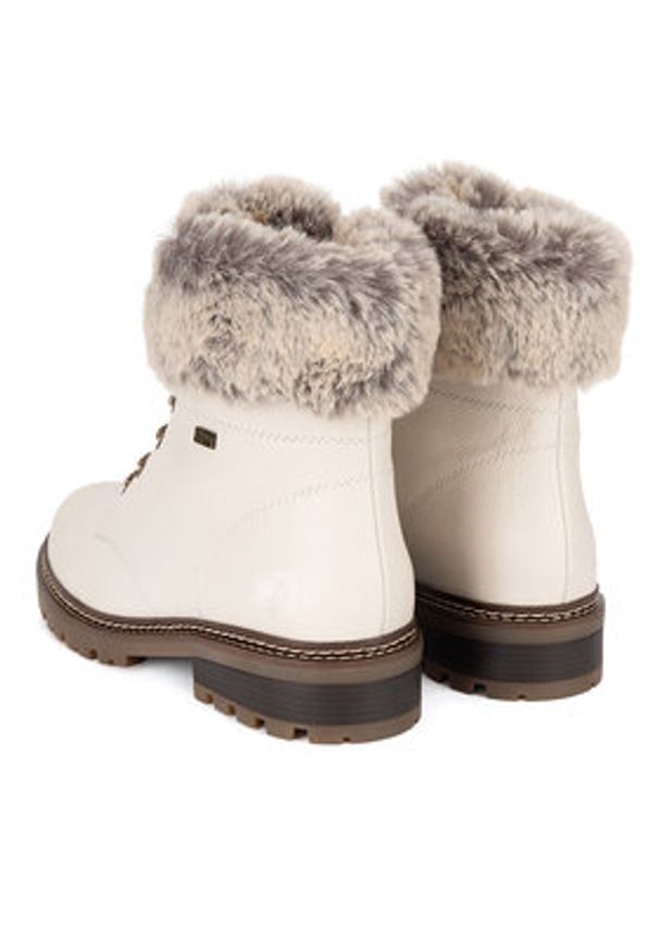 Remonte Trzewiki D0B74-80 Biały. Kolor: biały. Materiał: skóra