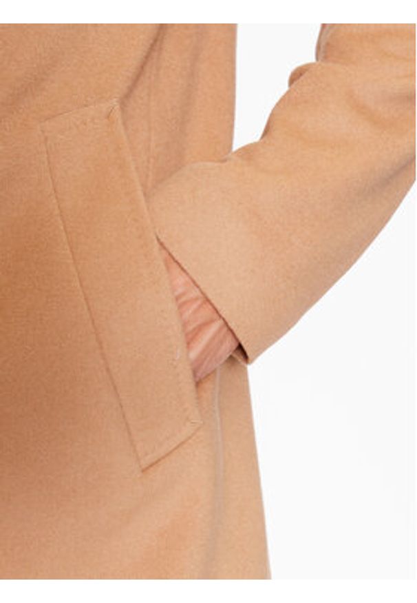 JOOP! Płaszcz wełniany 30037689 Brązowy Regular Fit. Kolor: brązowy. Materiał: wełna