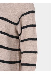 Zizzi Sweter M61257A Beżowy Regular Fit. Kolor: beżowy. Materiał: syntetyk #6