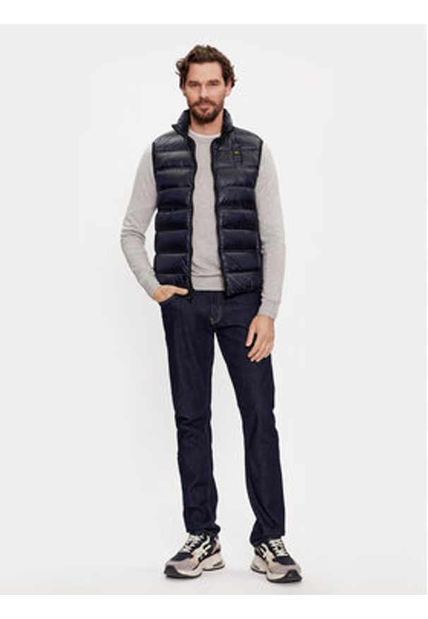 Blauer Kamizelka 23WBLUX03100 Granatowy Regular Fit. Kolor: niebieski. Materiał: syntetyk