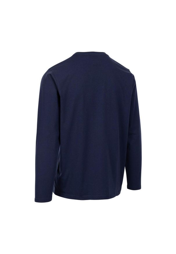 TRESPASS - T-shirt Męski Z Nadrukiem Z Długim Rękawem Flinder. Kolor: niebieski. Długość rękawa: długi rękaw. Długość: długie. Wzór: nadruk. Sport: turystyka piesza