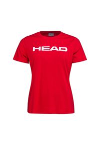 Head - Koszulka z krótkim rękawem damska CLUB BASIC. Kolor: czerwony. Materiał: jersey, bawełna, materiał, poliester. Długość rękawa: krótki rękaw. Długość: krótkie #1