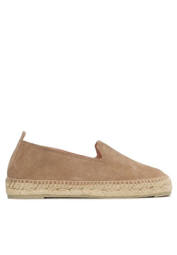 Manebi Espadryle Flat Espardilles W 1.9 N0 Beżowy. Kolor: beżowy. Materiał: skóra, zamsz