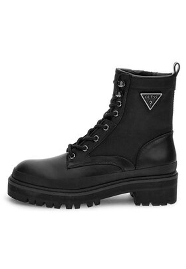 Guess Trapery Bada FL7BDA ELE10 Czarny. Kolor: czarny. Materiał: skóra