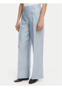 Weekend Max Mara Spodnie materiałowe Malizia 2615131112 Niebieski jasny Regular Fit. Kolor: niebieski. Materiał: len #1