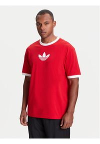 Adidas - adidas T-Shirt adicolor 2000s Cali JX1514 Czerwony Loose Fit. Kolor: czerwony. Materiał: bawełna