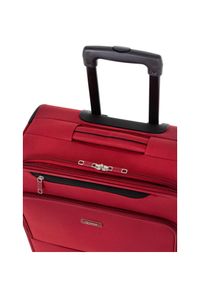 Ochnik - Komplet walizek na kółkach 19'/24'/28'. Kolor: czerwony. Materiał: kauczuk, materiał, guma, poliester, nylon