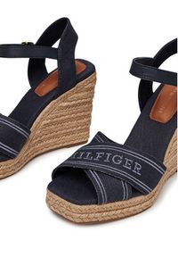 TOMMY HILFIGER - Tommy Hilfiger Espadryle Tommy Hilfiger Espad High Wedge FW0FW08668 Granatowy. Kolor: niebieski. Materiał: materiał #6