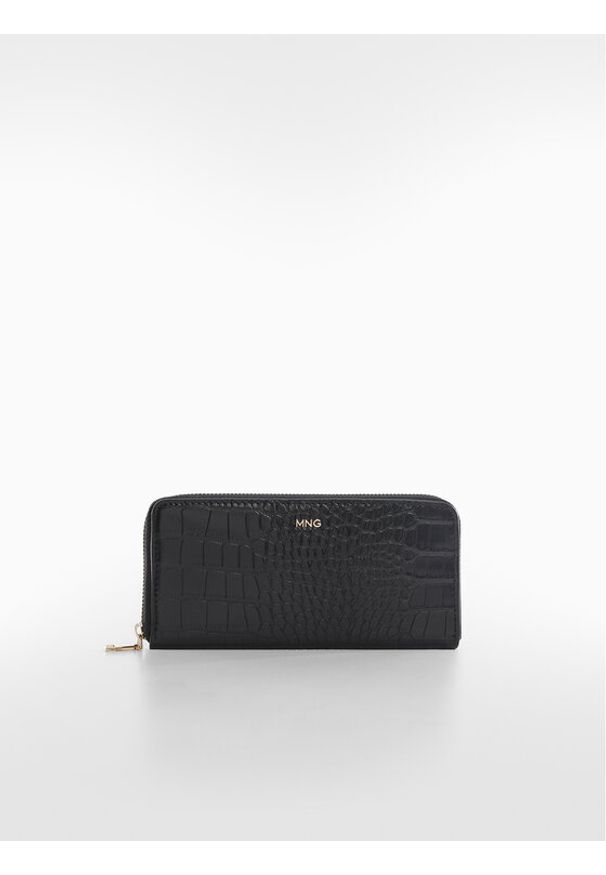 mango - Duży Portfel Damski Mango. Kolor: czarny