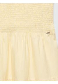 Big-Star - Sukienka damska midi na ramiączkach w drobne paseczki jasnożółta Gopisi 200. Kolor: żółty. Materiał: bawełna, tkanina. Długość rękawa: na ramiączkach. Długość: midi #2