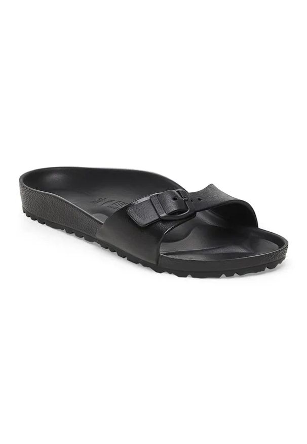 Birkenstock - BIRKENSTOCK Madrid EVA Black Klapki damskie. Okazja: na co dzień, na plażę. Kolor: czarny. Materiał: materiał. Sezon: lato. Styl: elegancki, casual