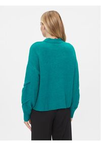 YAS Sweter 26031213 Turkusowy Regular Fit. Kolor: turkusowy. Materiał: syntetyk #3