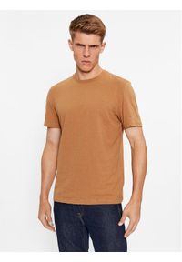 s.Oliver T-Shirt 2135686 Brązowy Regular Fit. Kolor: brązowy. Materiał: bawełna