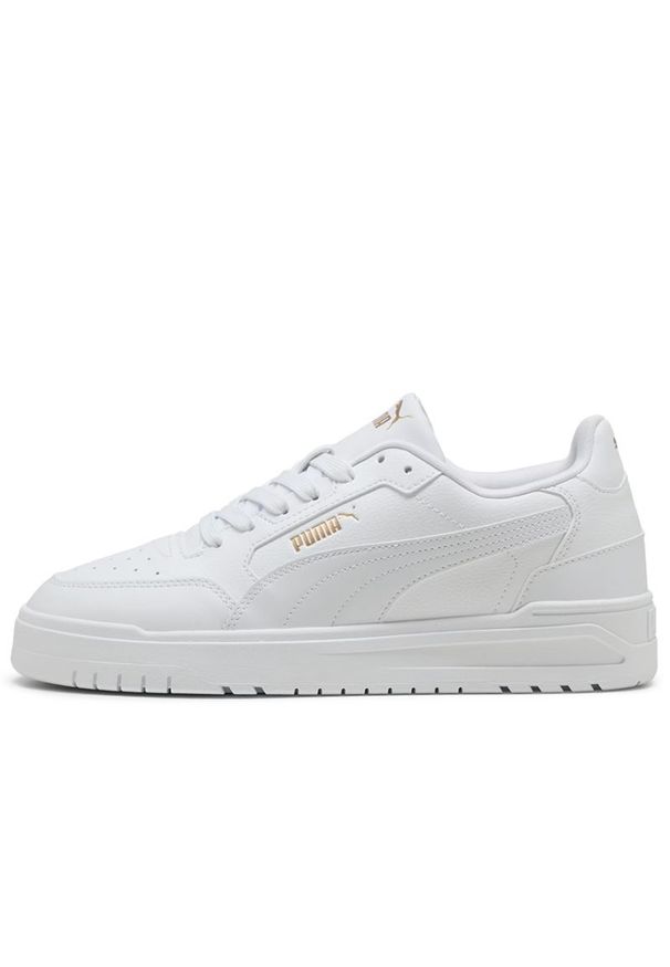 Buty unisex Puma Shuffle Downtown 40259601 - białe. Kolor: biały. Materiał: syntetyk, skóra, guma, zamsz. Szerokość cholewki: normalna