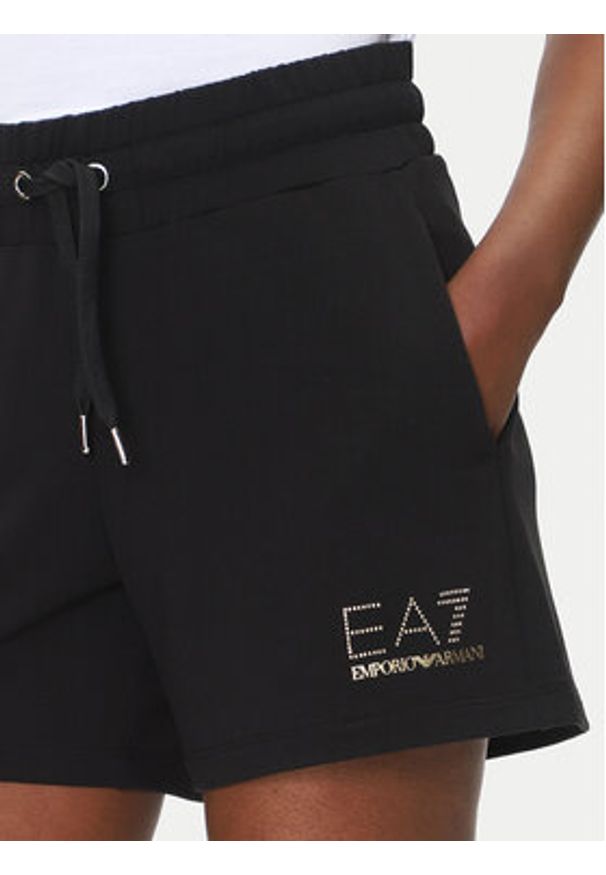 EA7 Emporio Armani Szorty sportowe 7W000269 AF12482 UC001 Czarny Regular Fit. Kolor: czarny. Materiał: syntetyk