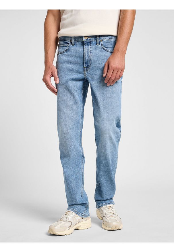 Lee - JEANSY MĘSKIE SPODNIE LEE BROOKLYN STRAIGHT HORIZON BLUE 112363849