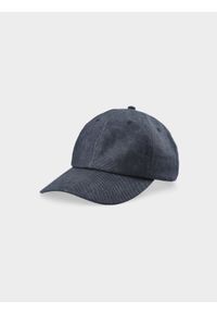 4f - Czapka z daszkiem strapback uniseks - szara. Kolor: szary. Materiał: bawełna, materiał. Styl: casual, sportowy #1