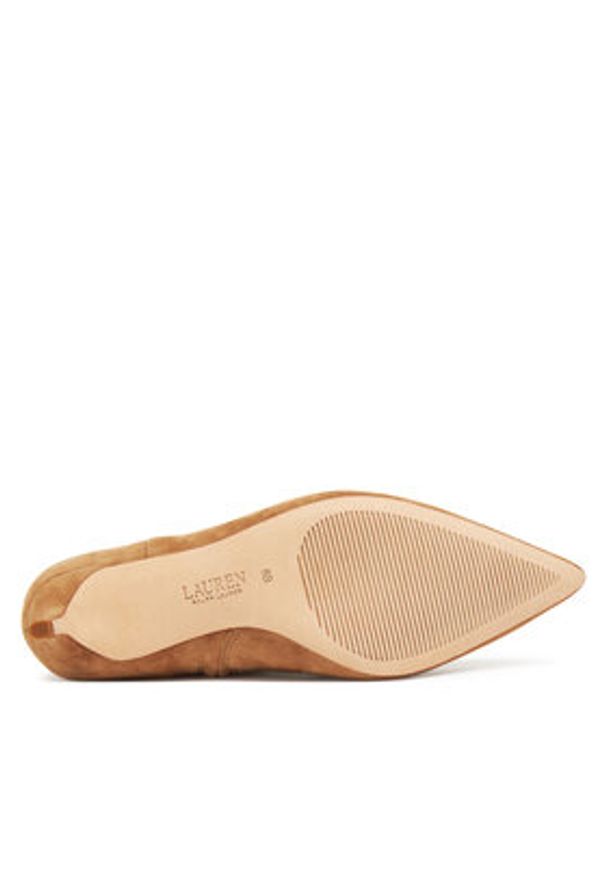 Lauren Ralph Lauren - LAUREN RALPH LAUREN Botki 802967779003 Brązowy. Kolor: brązowy. Materiał: zamsz, skóra