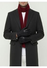 His Story - Czarne Męskie Skórzane Rękawiczki, Skóra Bydlęca -HIS STORY- Eleganckie, Jesienno-Zimowe, Ocieplane. Kolor: czarny. Materiał: skóra. Sezon: zima, jesień. Styl: elegancki #3