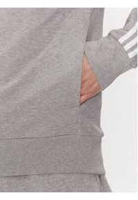 Adidas - adidas Bluza Essentials French Terry 3-Stripes Full-Zip Hoodie IC9833 Szary Regular Fit. Kolor: szary. Materiał: bawełna