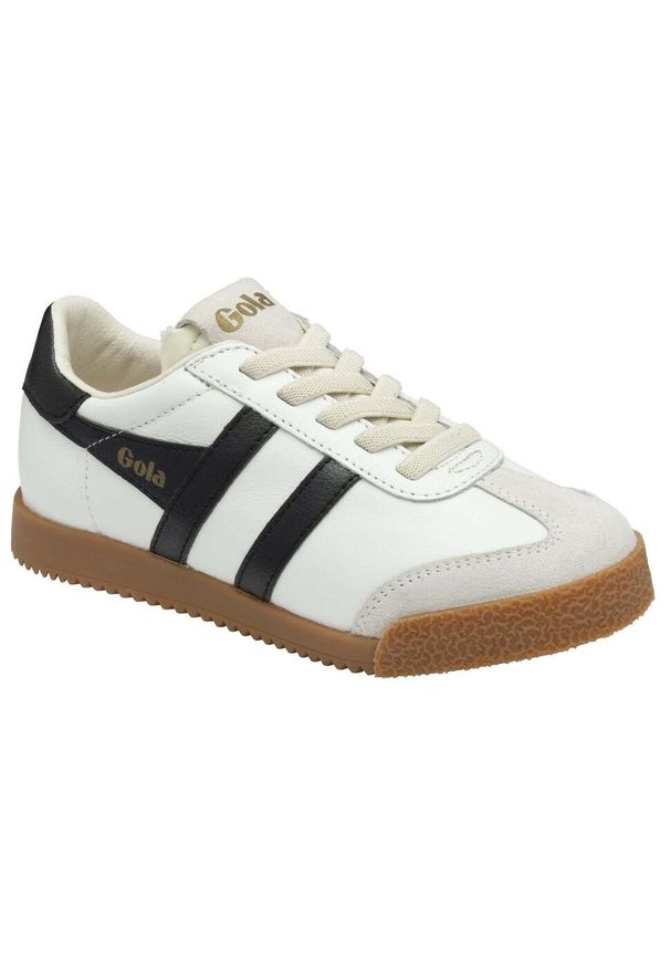 Dziecięce skórzane trenery Gola Elan. Okazja: na co dzień. Kolor: wielokolorowy, biały, czarny. Materiał: skóra. Sezon: lato