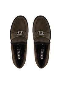 Guess Loafersy FLFYKY SUE14 Zielony. Kolor: zielony. Materiał: zamsz, skóra #5