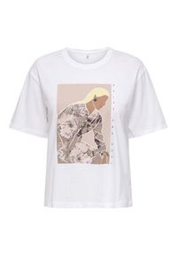 only - ONLY T-Shirt Susan 15372179 Biały Regular Fit. Kolor: biały. Materiał: bawełna #7