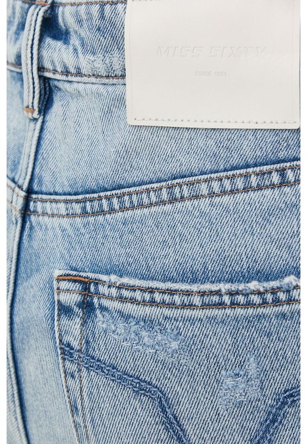 Miss Sixty jeansy damskie high waist. Stan: podwyższony. Kolor: niebieski