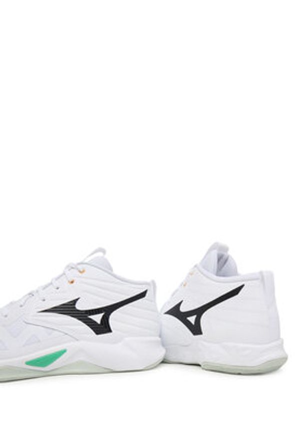 Mizuno Buty halowe Wave Momentum Pro Mid V1GA2545 Biały. Kolor: biały. Materiał: skóra. Model: Mizuno Wave