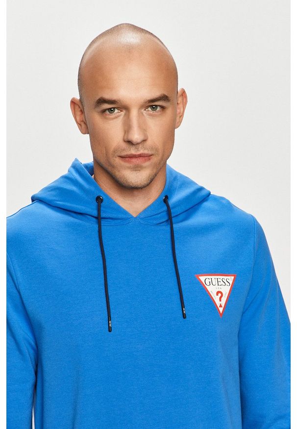Guess - Bluza. Okazja: na co dzień. Kolor: niebieski. Styl: casual