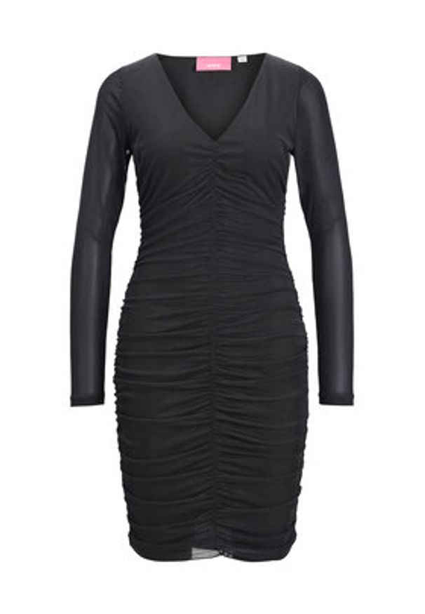 JJXX Sukienka codzienna 12241541 Czarny Slim Fit. Okazja: na co dzień. Kolor: czarny. Materiał: syntetyk. Typ sukienki: proste. Styl: casual