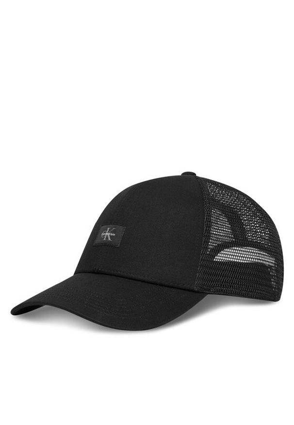 Calvin Klein Czapka z daszkiem Monologo Woven Patch Trucker LV04D5099G Czarny. Kolor: czarny. Materiał: bawełna