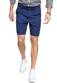 Lee - SPODENKI LEE SLIM CHINO SHORT FRENCH NAVY L73HHI84. Materiał: materiał #7