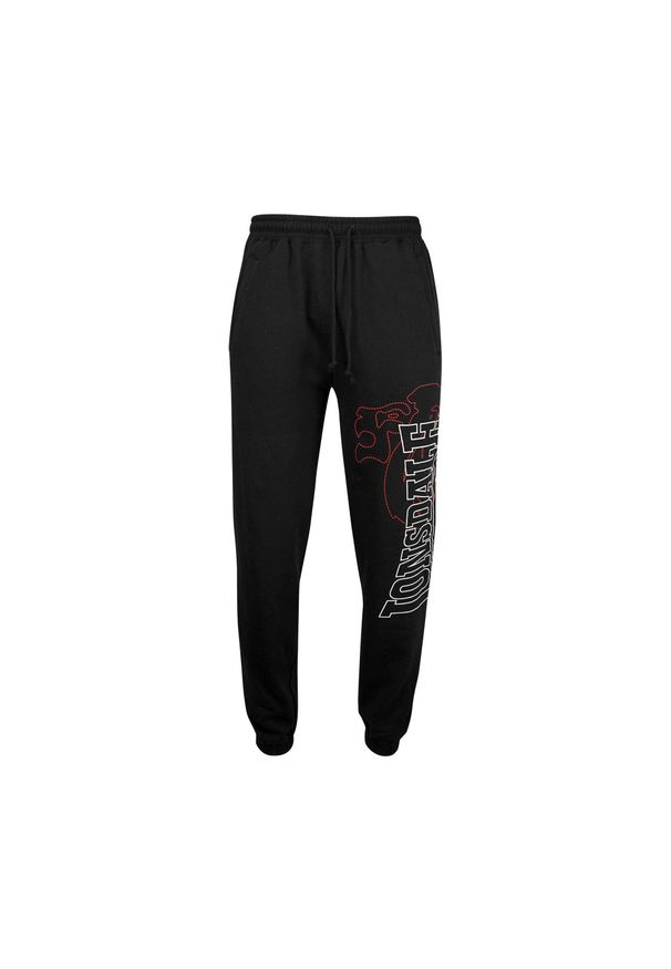 Spodnie do biegania Lonsdale Dartford. Kolor: czarny. Materiał: dresówka. Długość: długie. Sport: fitness