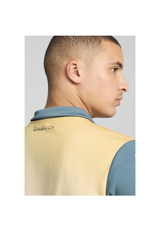 Puma - Męska koszulka Manchester City 24/25 PUMA Rosebay Bold Blue Pink. Kolor: różowy, niebieski, wielokolorowy. Sport: piłka nożna