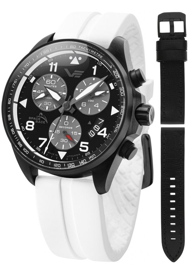 Zegarek męski Vostok Europe 6S30-325C744SW biały. Kolor: biały