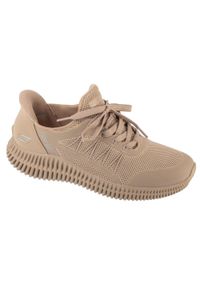 skechers - Buty sportowe Sneakersy damskie, Skechers Slip-Ins: Bobs Geo Lite - Divine Pace. Kolor: beżowy. Sport: turystyka piesza