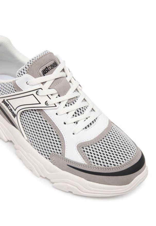 Just Cavalli Sneakersy 80QA3SH5 ZSE66 Szary. Kolor: szary. Materiał: materiał