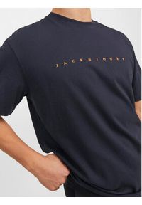 Jack & Jones - Jack&Jones T-Shirt Star 12234746 Granatowy Relaxed Fit. Kolor: niebieski. Materiał: bawełna