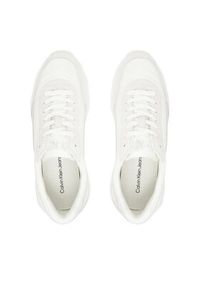 Calvin Klein Jeans Sneakersy Hike Runner Casual Ny-Su YM0YM01292 Biały. Okazja: na co dzień. Kolor: biały. Materiał: skóra #4