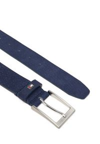 TOMMY HILFIGER - Tommy Hilfiger Pasek Męski Layton 3.5 Nubuck AM0AM13754 Granatowy. Kolor: niebieski. Materiał: nubuk, skóra