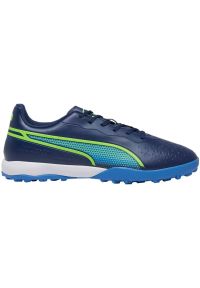 Buty piłkarskie Puma King Match Tt M 107260 02 niebieskie. Kolor: niebieski. Materiał: materiał, mikrofibra, guma. Szerokość cholewki: normalna. Sport: piłka nożna