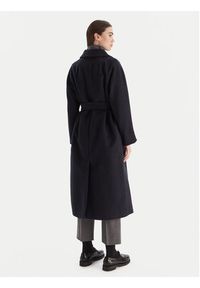 Weekend Max Mara Płaszcz wełniany Tempera 2525016082 Granatowy Regular Fit. Kolor: niebieski. Materiał: wełna