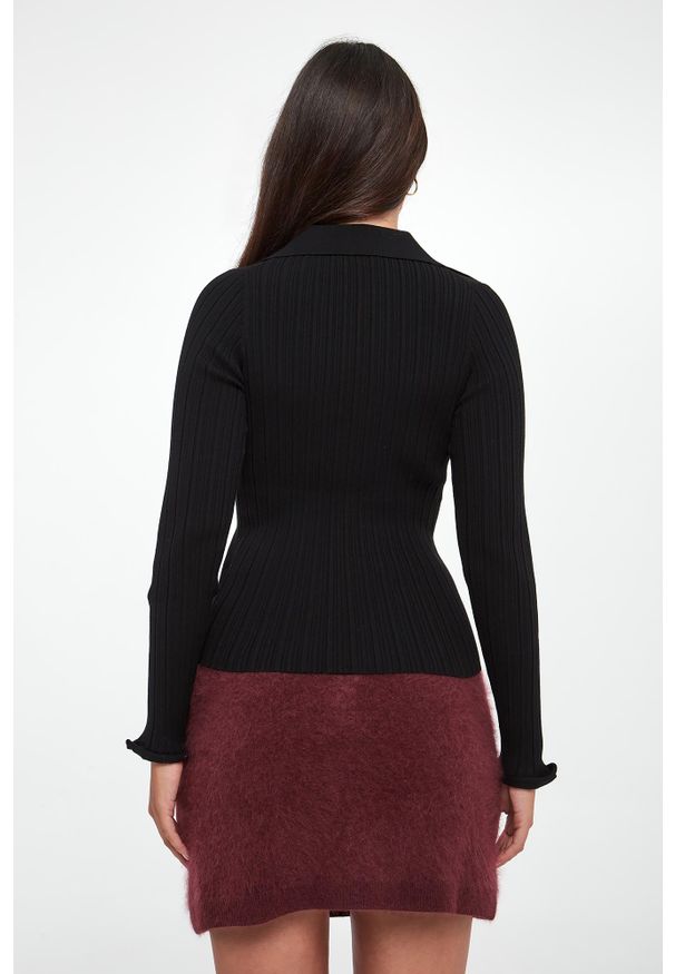 Marella - Sweter damski prążkowany Binomio MARELLA SPORT. Materiał: prążkowany. Styl: sportowy