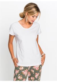 Shirt z ozdobnym tyłem bonprix biały. Kolor: biały #4