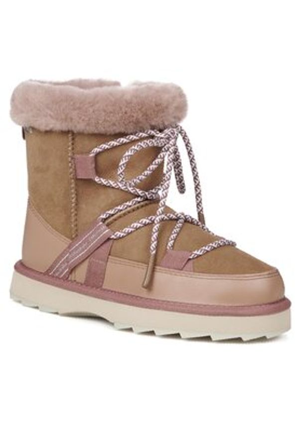 EMU Australia Śniegowce Blurred W12641 Beżowy. Kolor: beżowy. Materiał: skóra