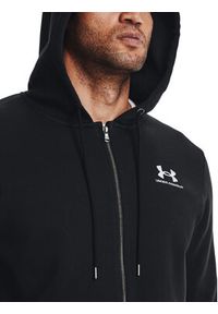 Under Armour Bluza UA Essential Fleece FZ Hood 1373881 Czarny Regular Fit. Kolor: czarny. Materiał: bawełna #4